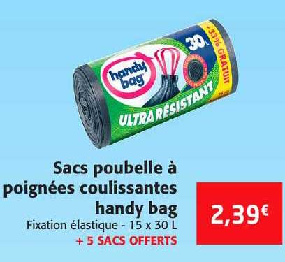 Sacs Poubelle à Poignées Coulissantes Handy Bag