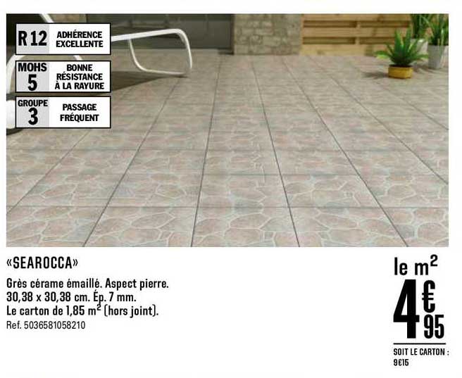 searocca grès cérame émaillé aspect pierre