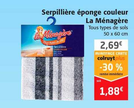 serpillière éponge couleur la ménagère