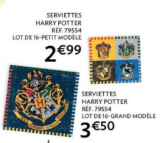serviettes harry potter 79554