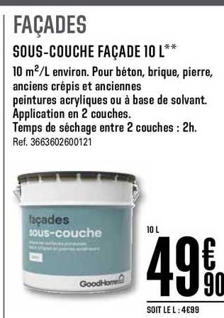 sous couche façade 10l
