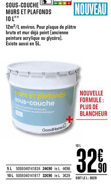 sous couche murs et plafonds 10 l