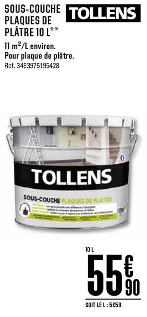 sous couche plaques de plâtre 10 l tollens
