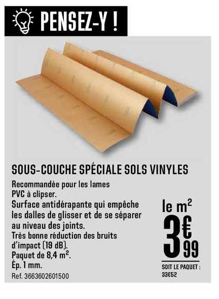sous couche spécial sols vinyles