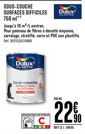 sous couche surfaces difficiles 750ml dulux valentine