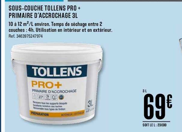 sous couche tollens pro+ primaire d'accrochage 3l