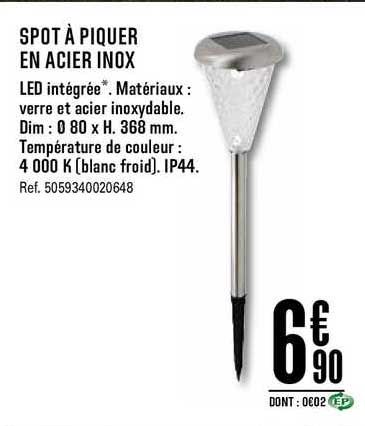 spot à piquer en acier inox