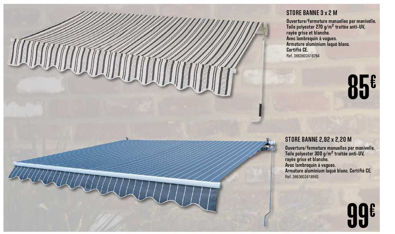 store banne 3 x 2 m store banne 2,92 x 2,20 m