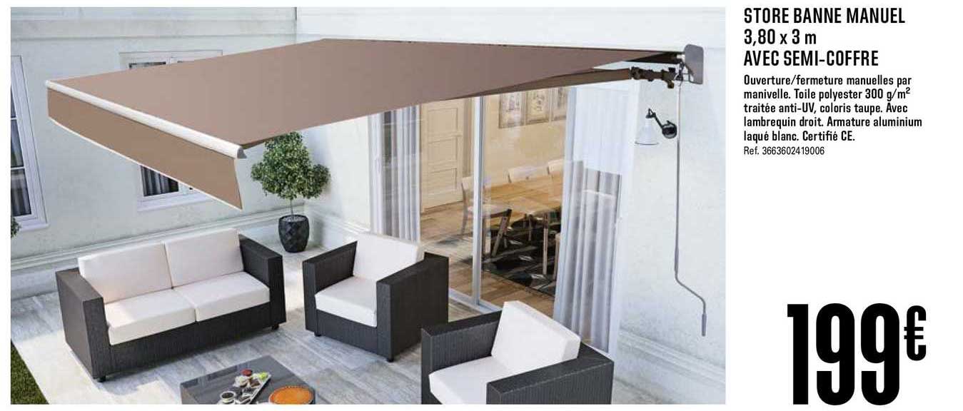 Store Banne Manuel Avec Semi Coffre