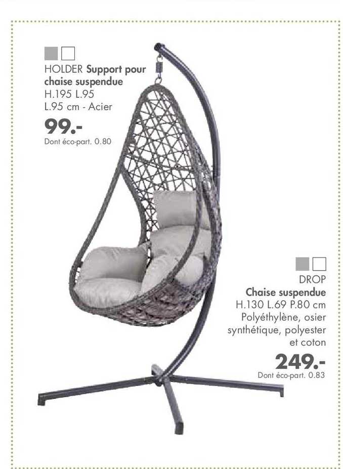 support pour chaise suspendue holder, chaise suspendue