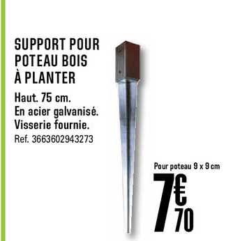 support pour poteau bois à planter
