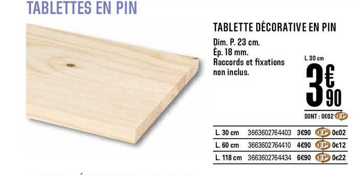 Tablette Décorative En Pin