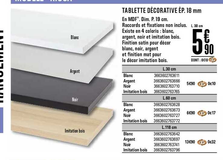 tablette décorative