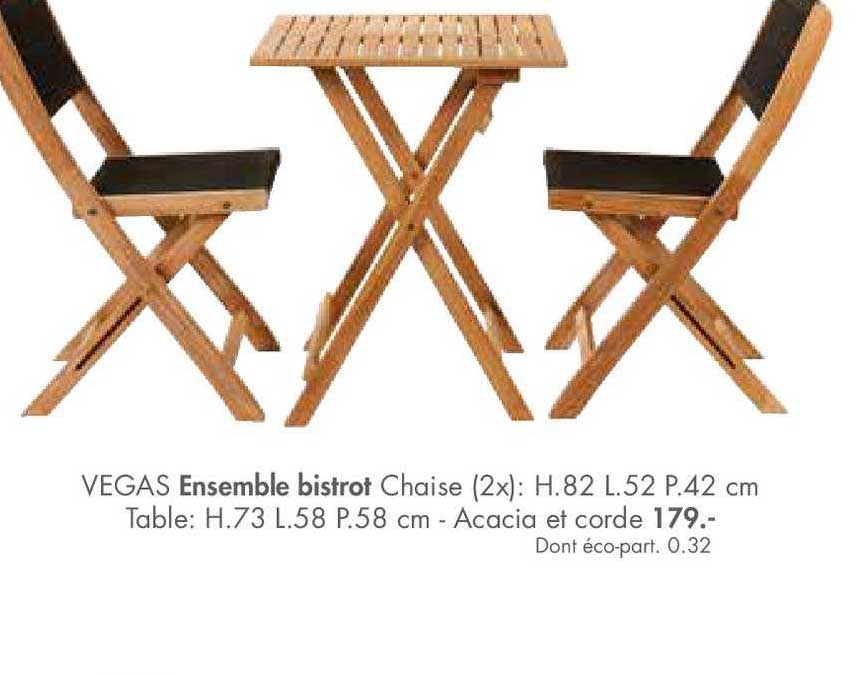 vegas ensemble bistrot chaise