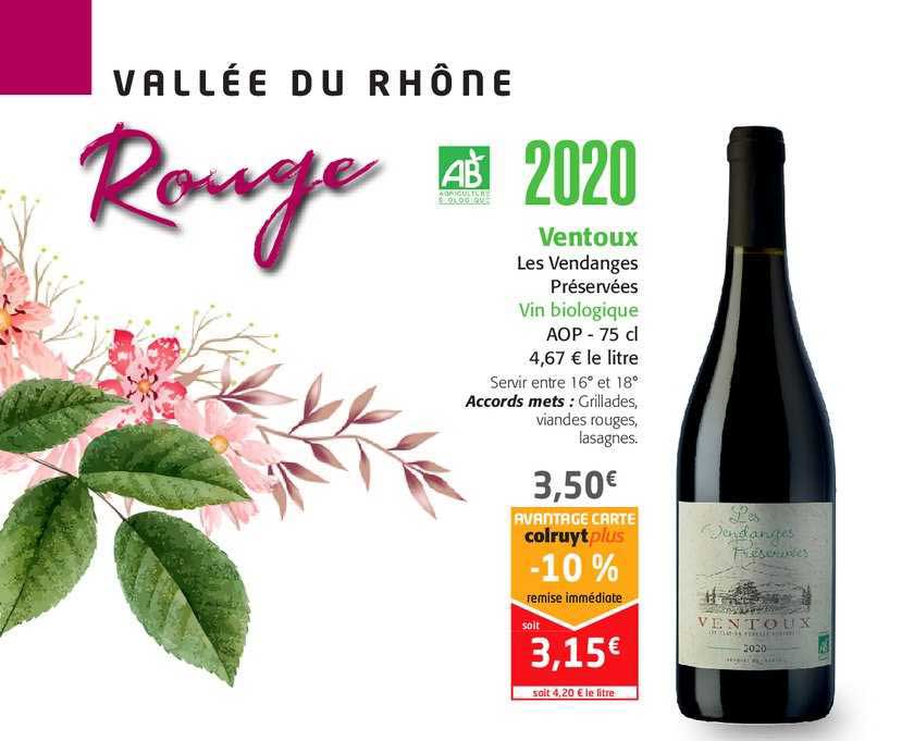 ventoux les vendanges préservées vin biologique