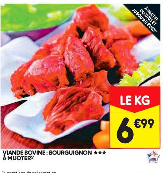 Viande Bovine : Bourguignon à Mijoter