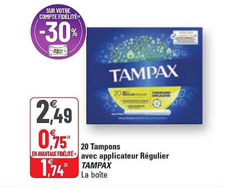 20 tapons avec applicateur régulier tapax