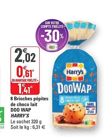 8 Brioches Pépites De Choco Lait Doo Wap Harry's