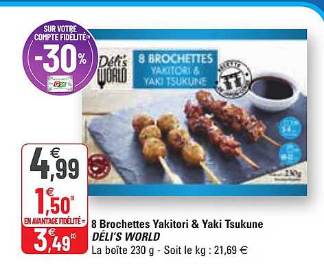 8 brochettes yakitori & yaki tsukune déli's world