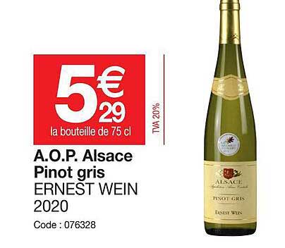 a.o.p. alsace pinot gris ernest wein 2020