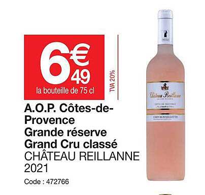 a.o.p. côtes-de-provence grande réserve grand cru classé château reillanne 2021