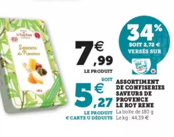 assortiment de confiseries saveurs de provence le roy rené