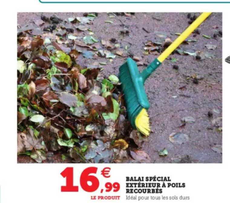 Balai Spécial Extérieur à Poils Recourbés