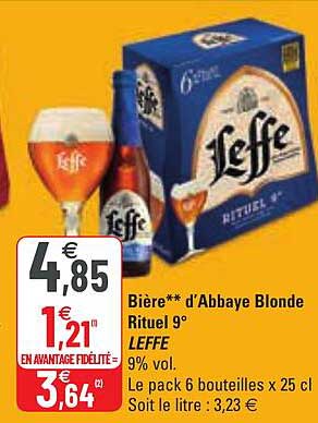 Bière** D'abbaye Blonde Rituel 9°
