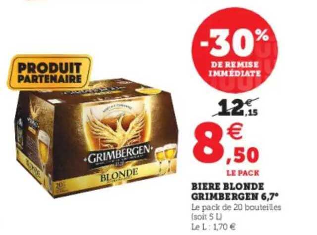 Bière Blonde Grimbergen 6,7°