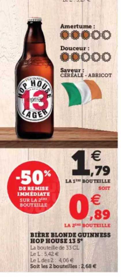 bière blonde guinness hop house 13 5°
