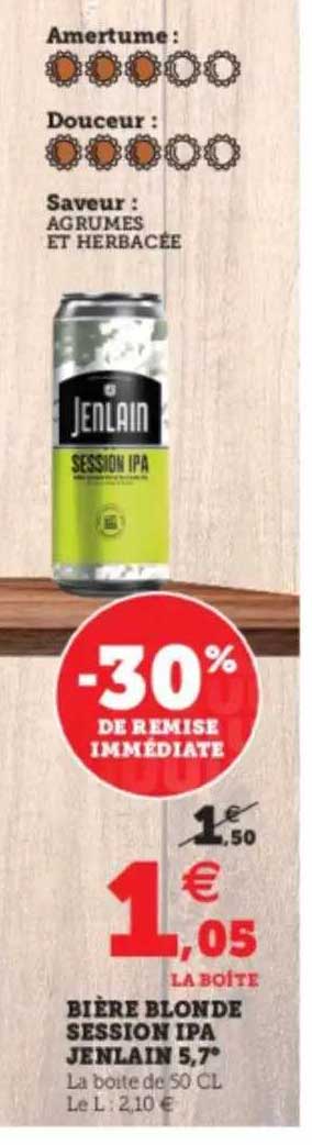 bière blonde session ipa jenlain 5,7°
