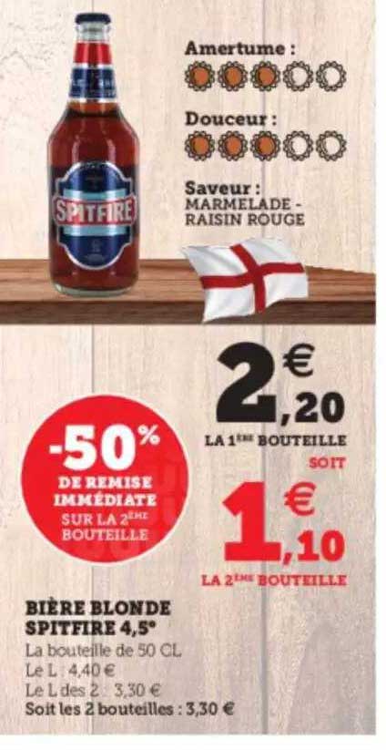 bière blonde spitfire 4,5°