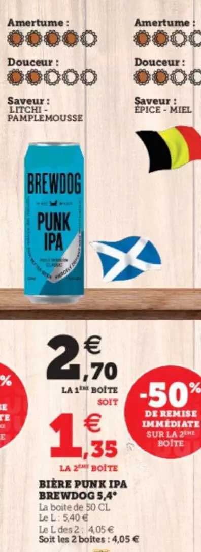 bière punk ipa brewdog 5,4°