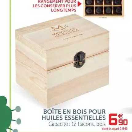 boîte en bois pour huiles essentielles