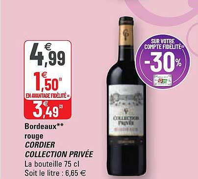 bordeaux rouge cordier collection privée