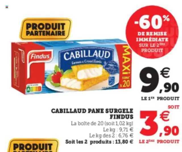 Cabillaud Pané Surgelés Findus
