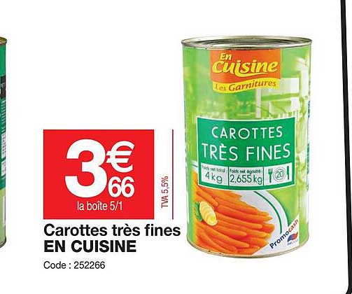 carottes très fines en cuisine