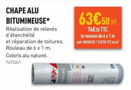 chape alu bitumineuse
