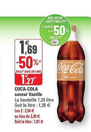 coca-cola saveur vanille