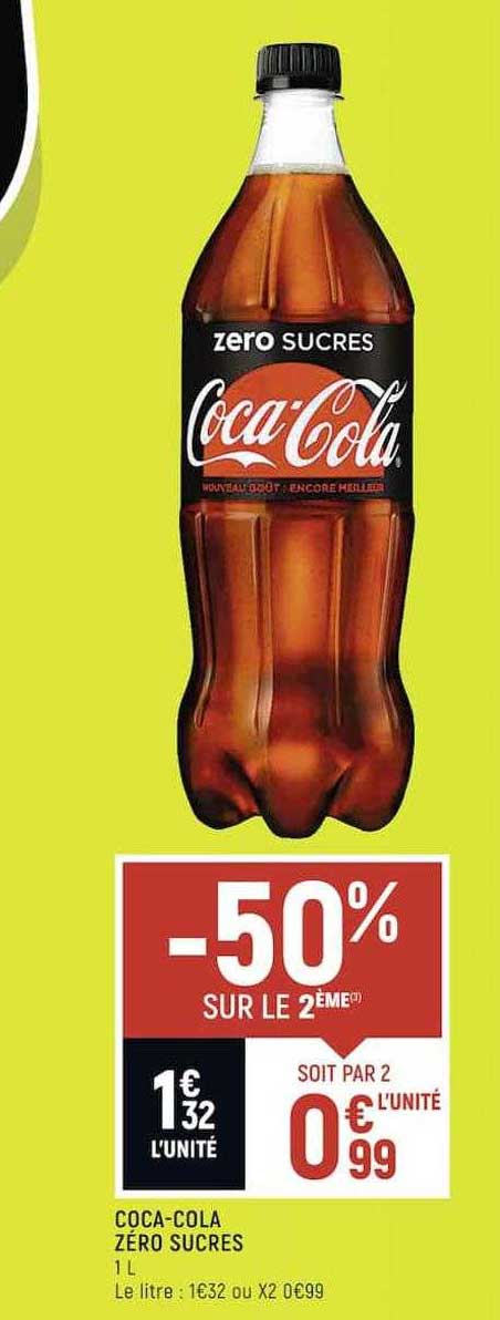 Coca-cola Zero Sucres -50% Sur Le 2ème