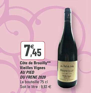 côte de brouilly vieilles vignes au pied du frene 2020