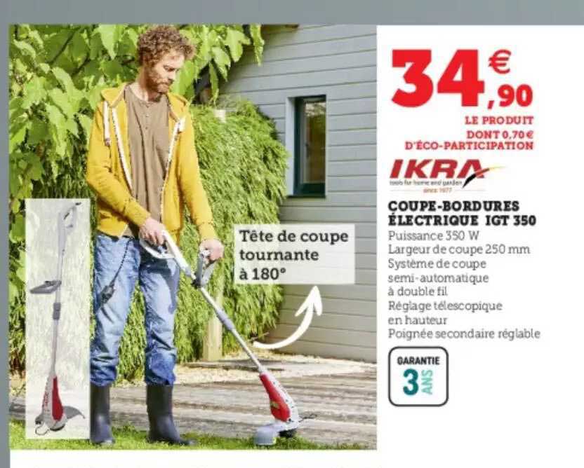 coupe-bordures électrique igt 350 ikra