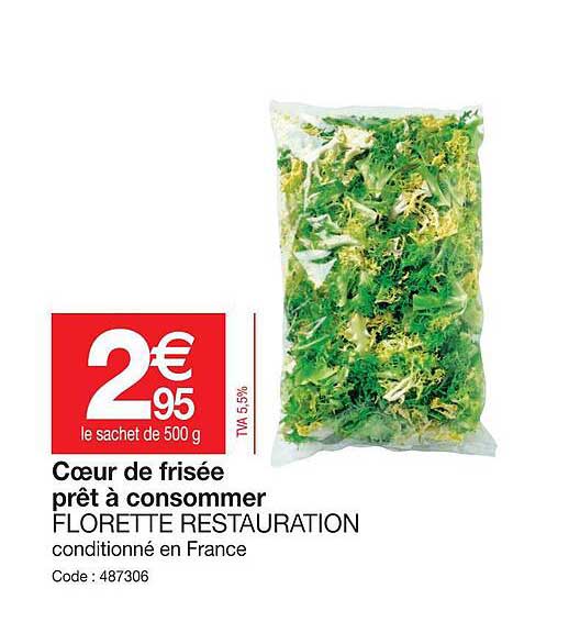cœur de frisée prêt à consommer florette restauration