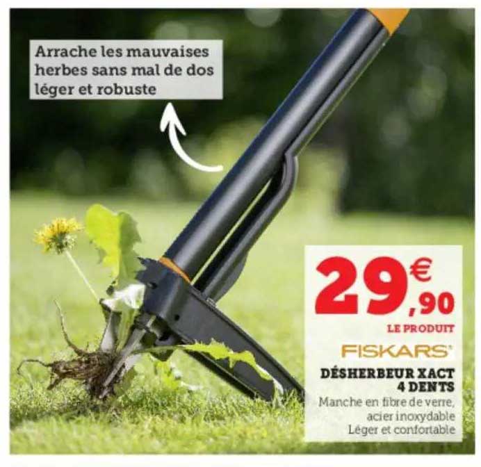 désherbeur xact 4 dents fiskars