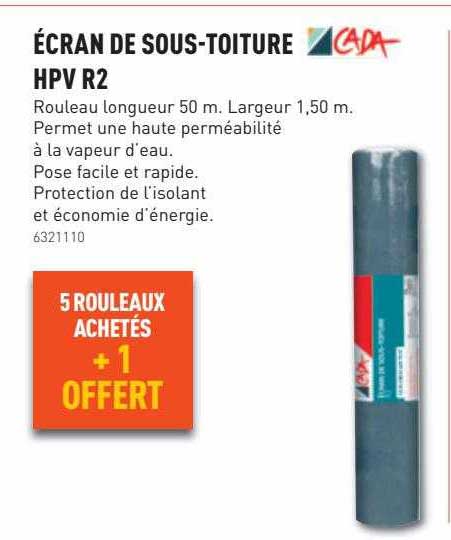 écran de sous-toiture hpv r2 cada