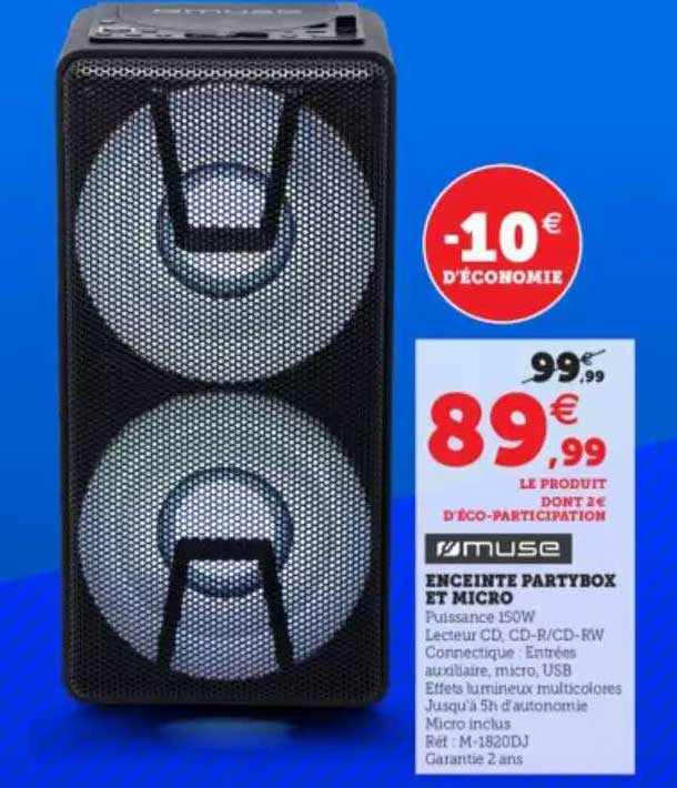 enceinte partybox et micro muse