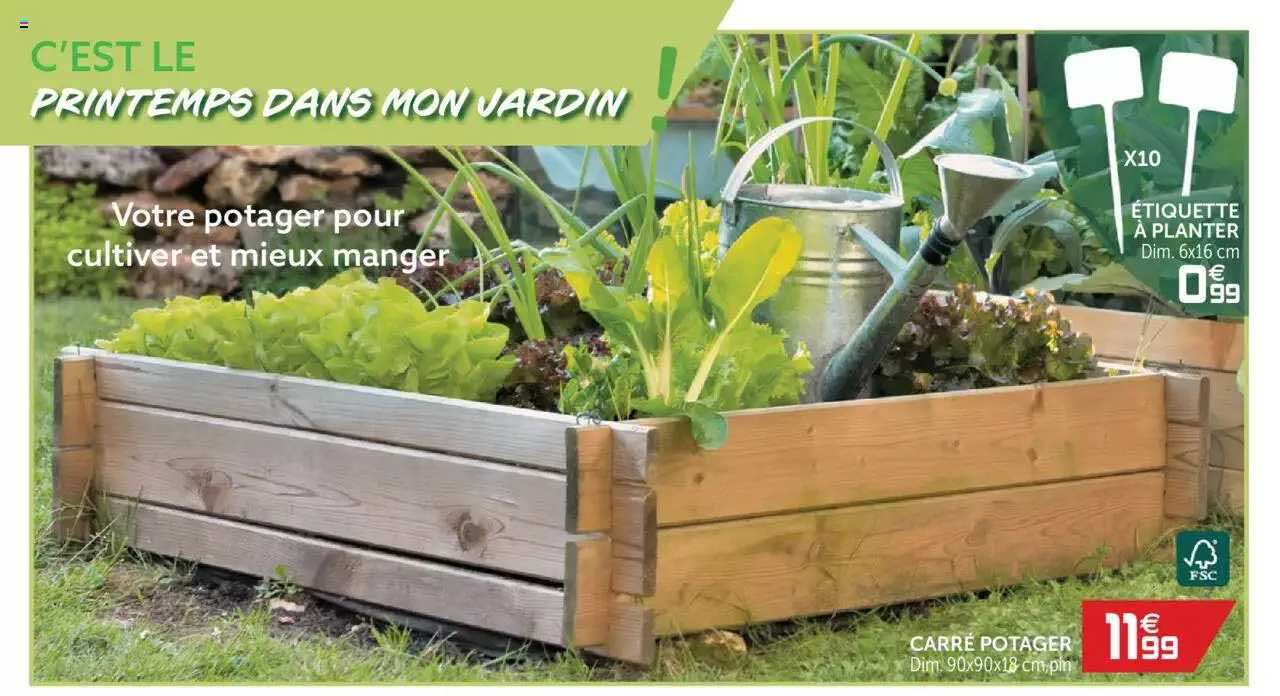 étiquette à planter, carré potager