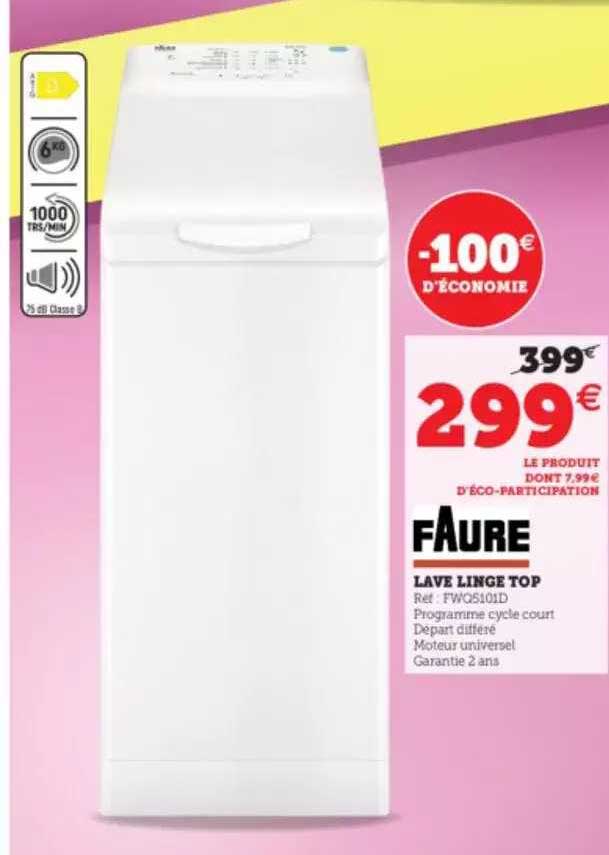 faure lave linge top