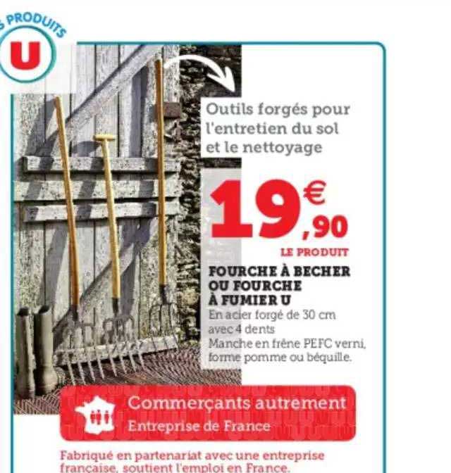 fourche à bêcher ou fourche à fumier u