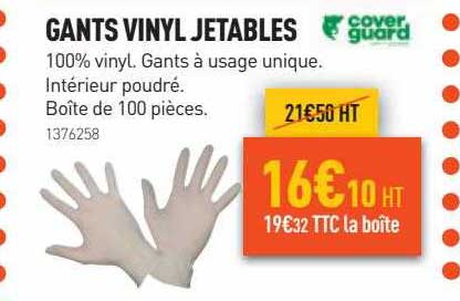 gants vinyl jetables